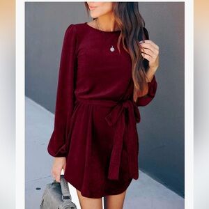 Velvet flowy dress
